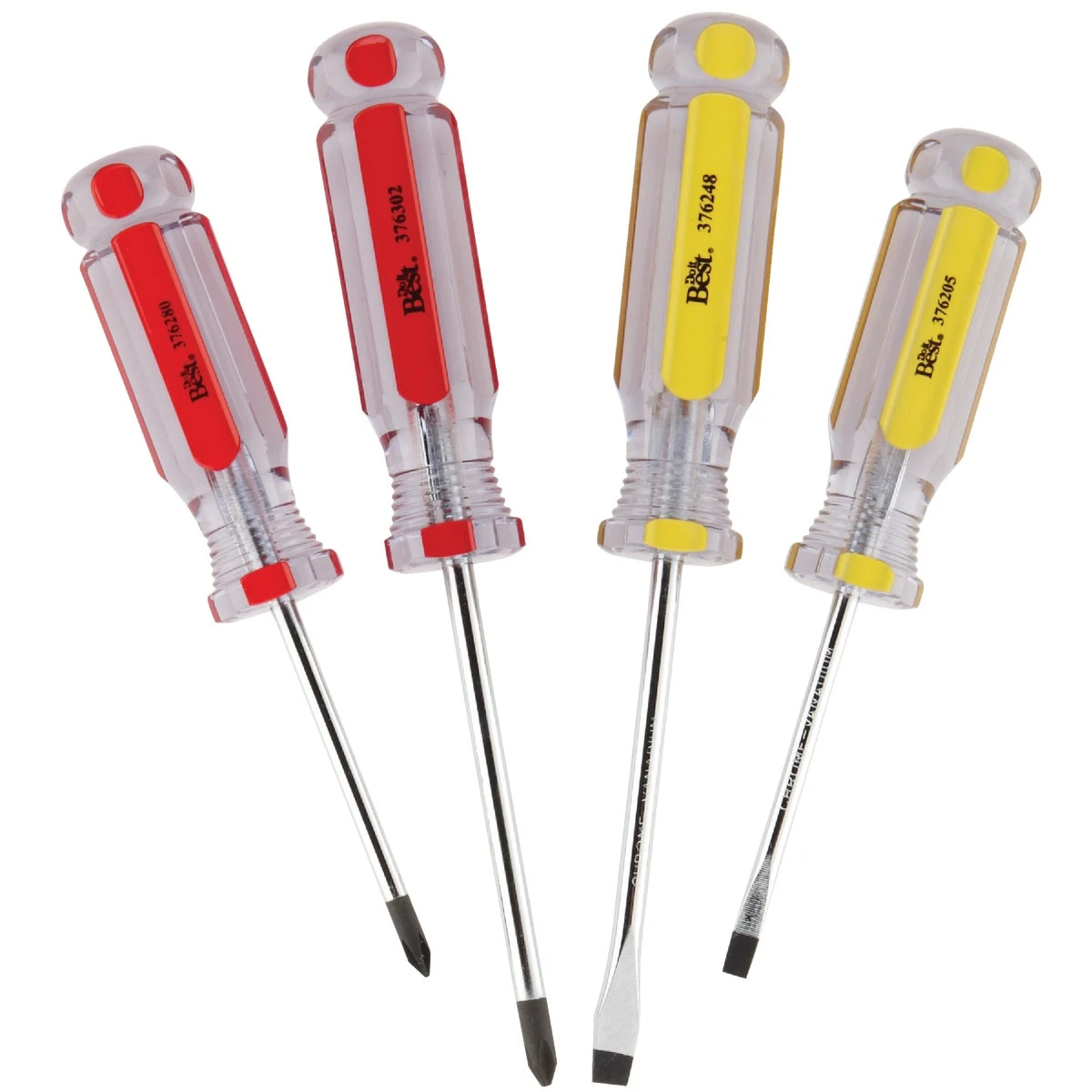 4-piece Slotted & Phillips Screwdriver Set - Model 376329