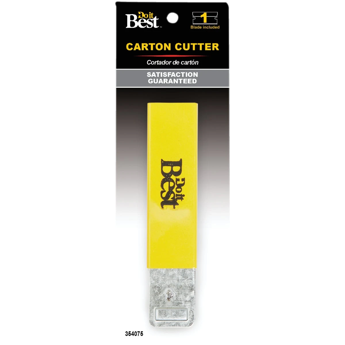 Do It Single Edge Retractable Box Cutter, 4 In. Carbon Steel Blade, Tool-free Change