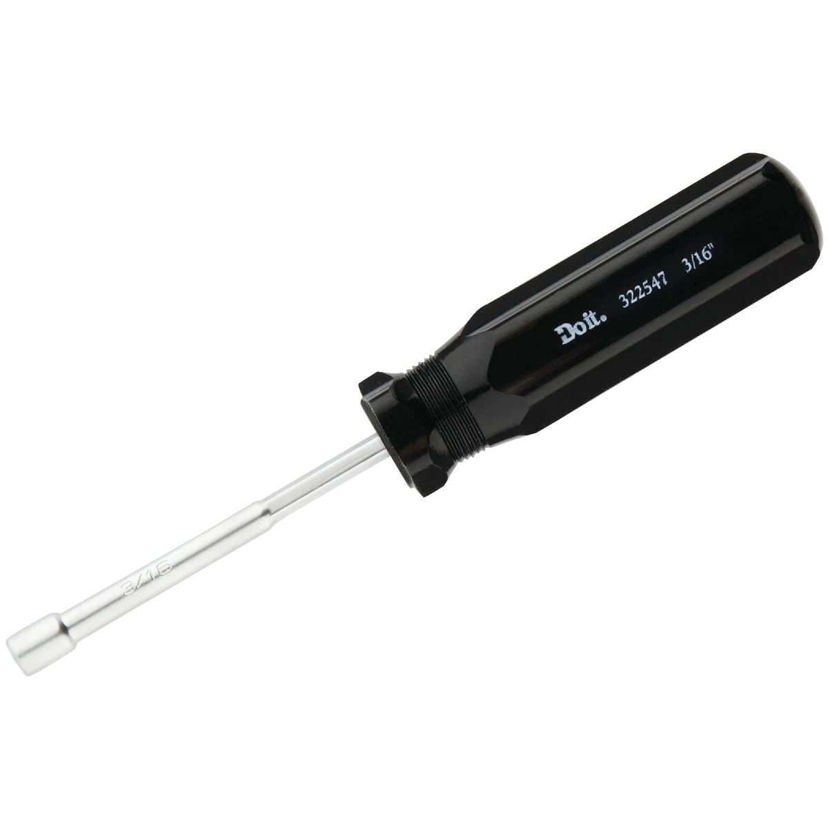 Standard 3/16 In. Nut Driver With 3 In. Solid Shank - Model 322547