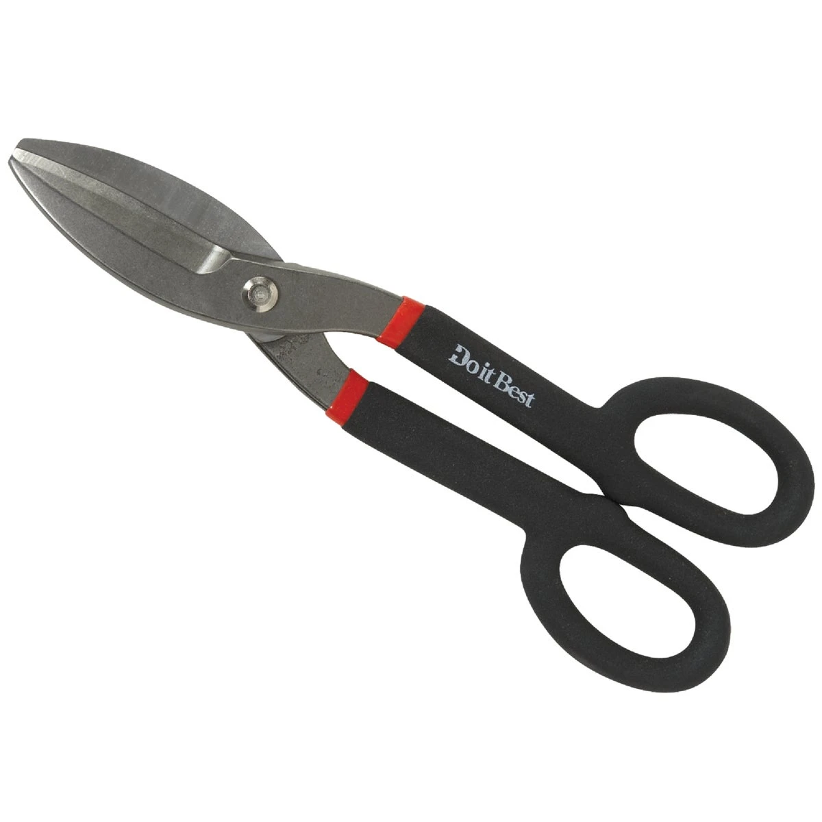 12 Inch Tin Straight Snips With Cushion Handles And Polished Blades
