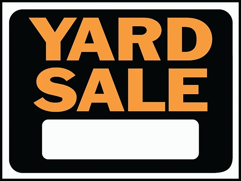 9x12 Plastic Yard Sale Sign - Weatherproof With Customizable Space