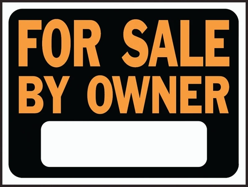 9x12 Plastic For Sale By Owner Sign - Weatherproof & Highly Visible