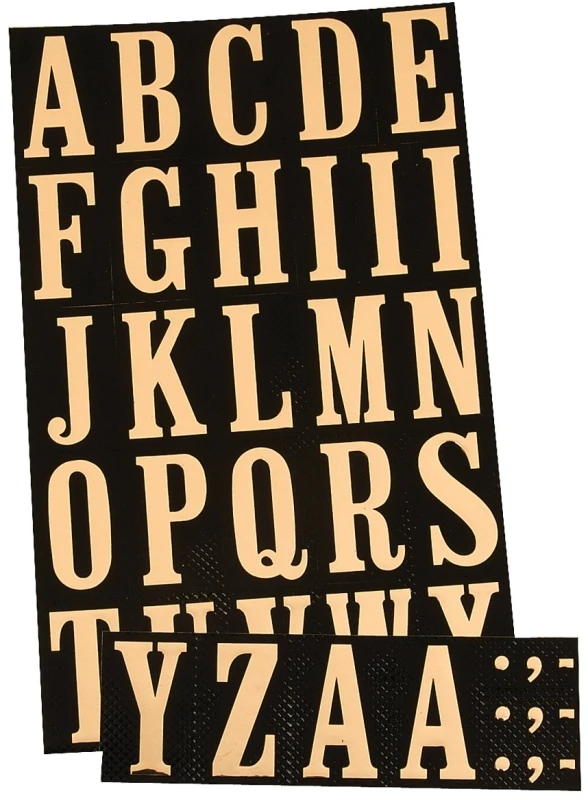 Hy-Ko 2 in. Polyester Gold A-Z Letter Set Self-Adhesive