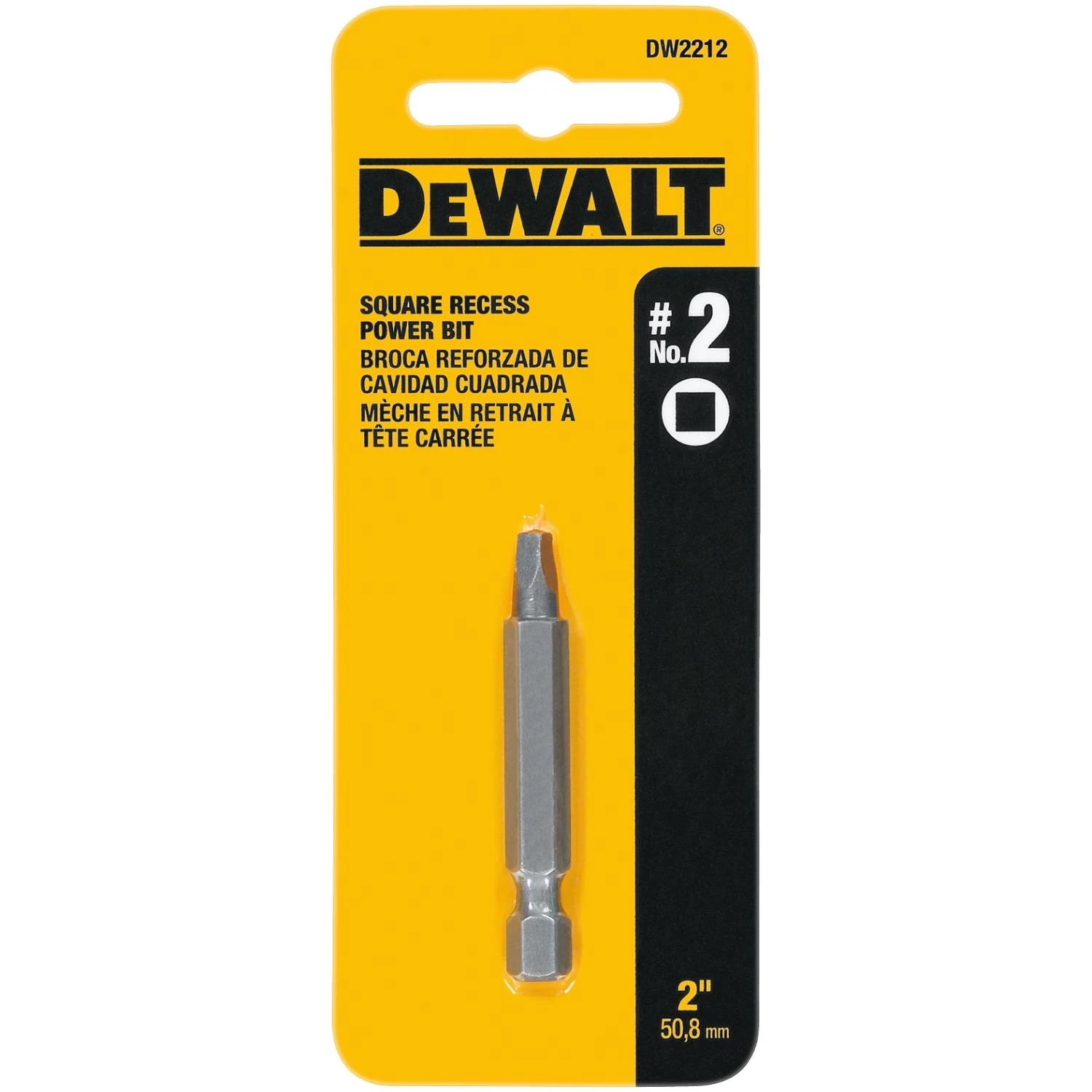 Square Recess #2 2 In. Power Screwdriver Bit With Hex Shank