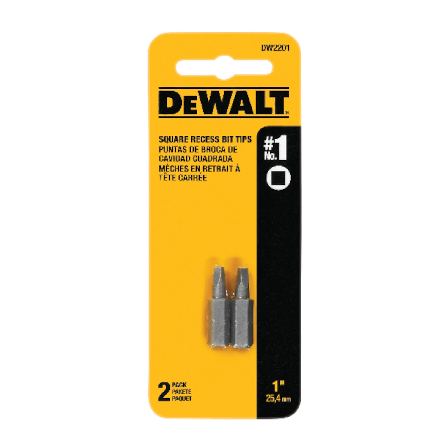 #1 Square Recess Bit Tip, 2-Pk.