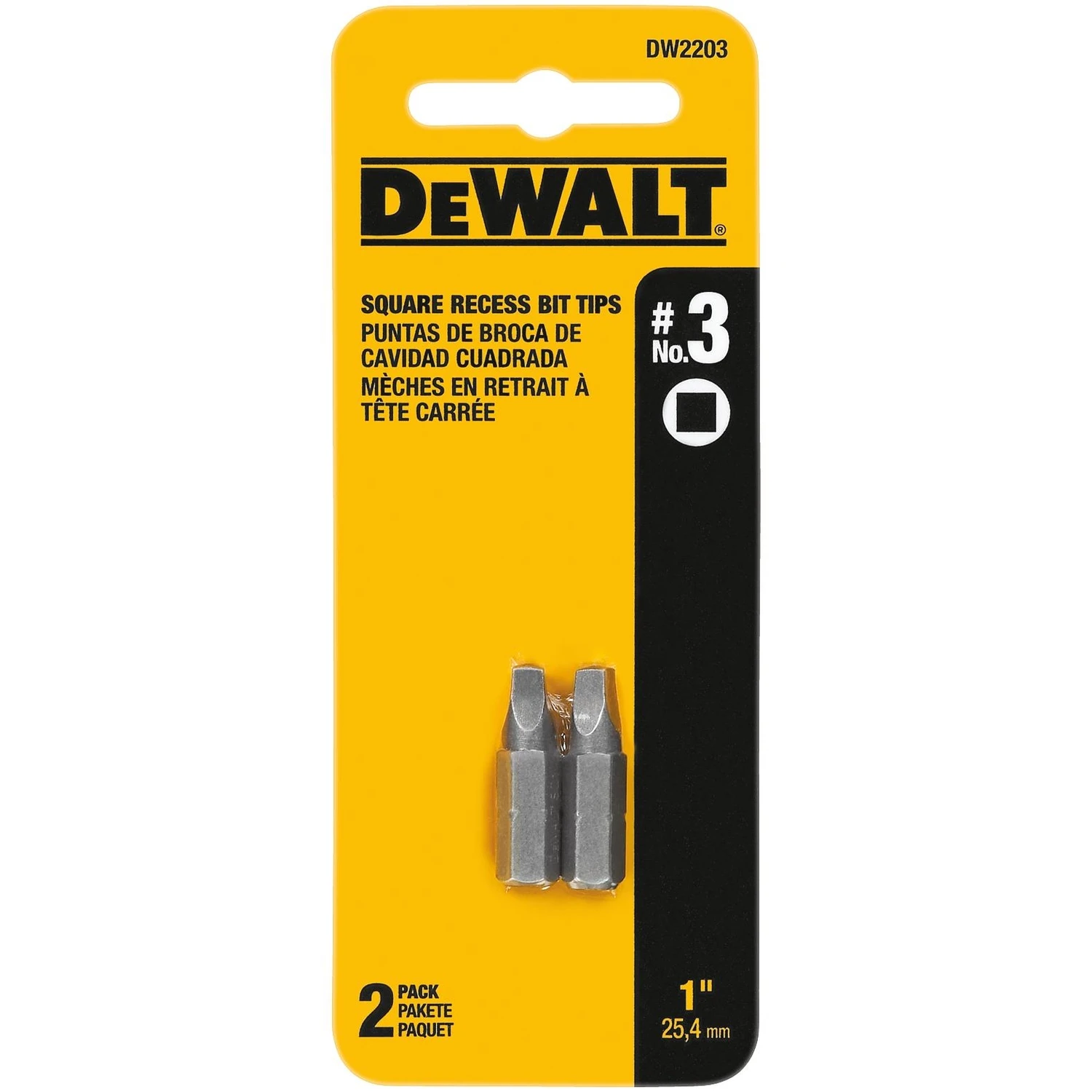 #3 Square Recess Bit Tip, 2-Pk.