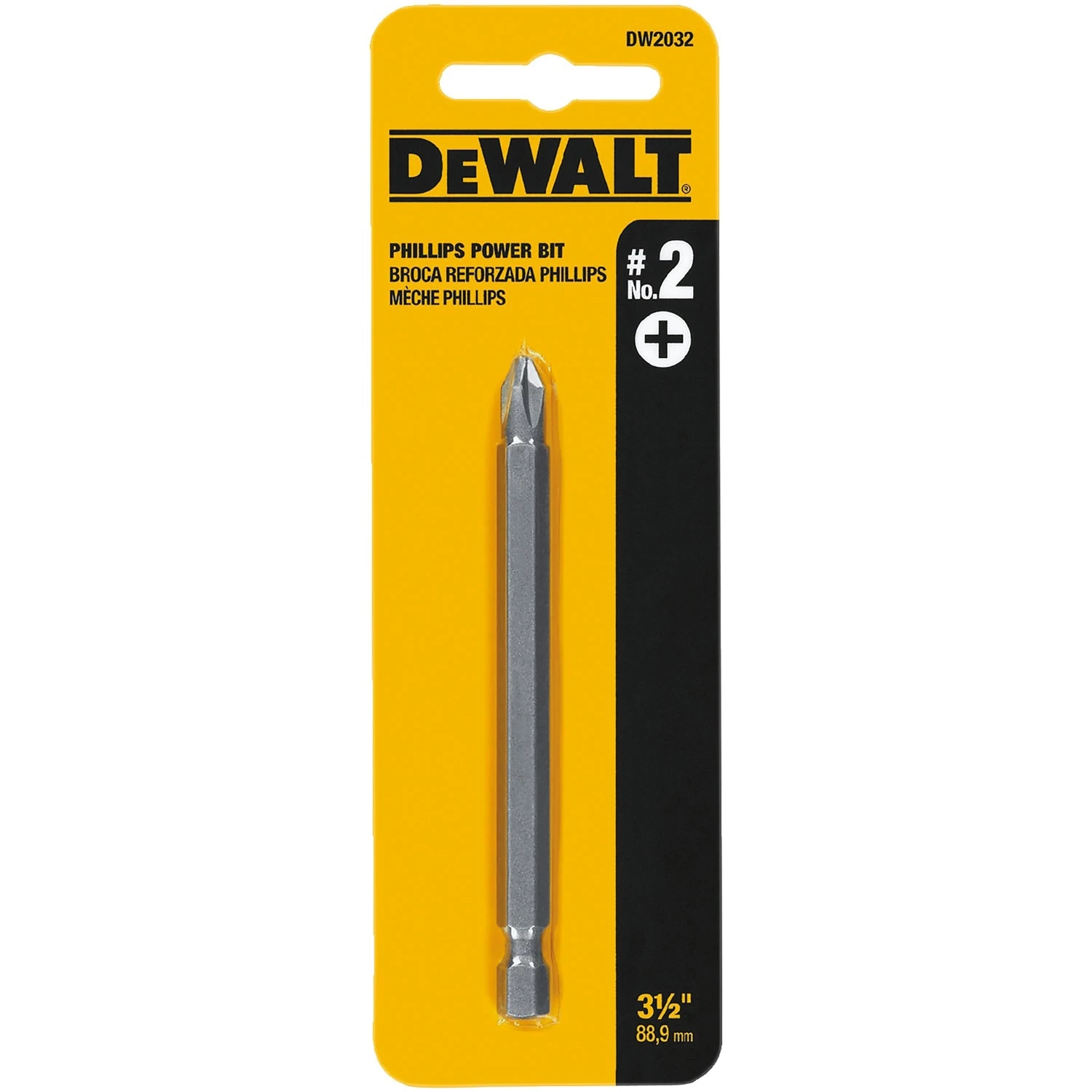 Phillips #2 3-1/2 In. Power Screwdriver Bit - Heat-treated Steel
