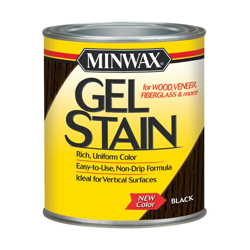 1 Quart Black Gel Stain - Oil-based, Semi-transparent, Non-drip Finish