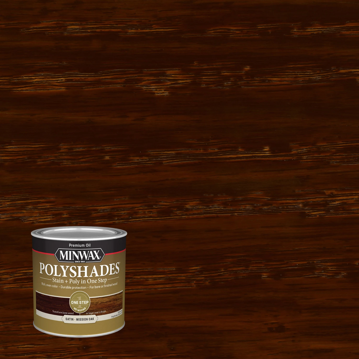 Polyshades 1/2 Pt. Satin Stain & Finish Polyurethane, Mission Oak