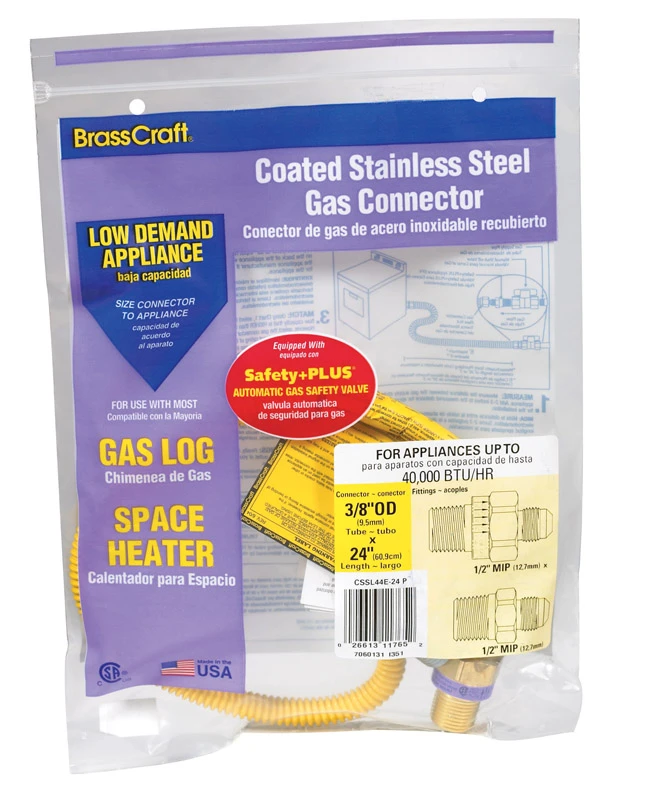 Procoat 1/2 In. Mip Stainless Steel Gas Connector 24 In. Length