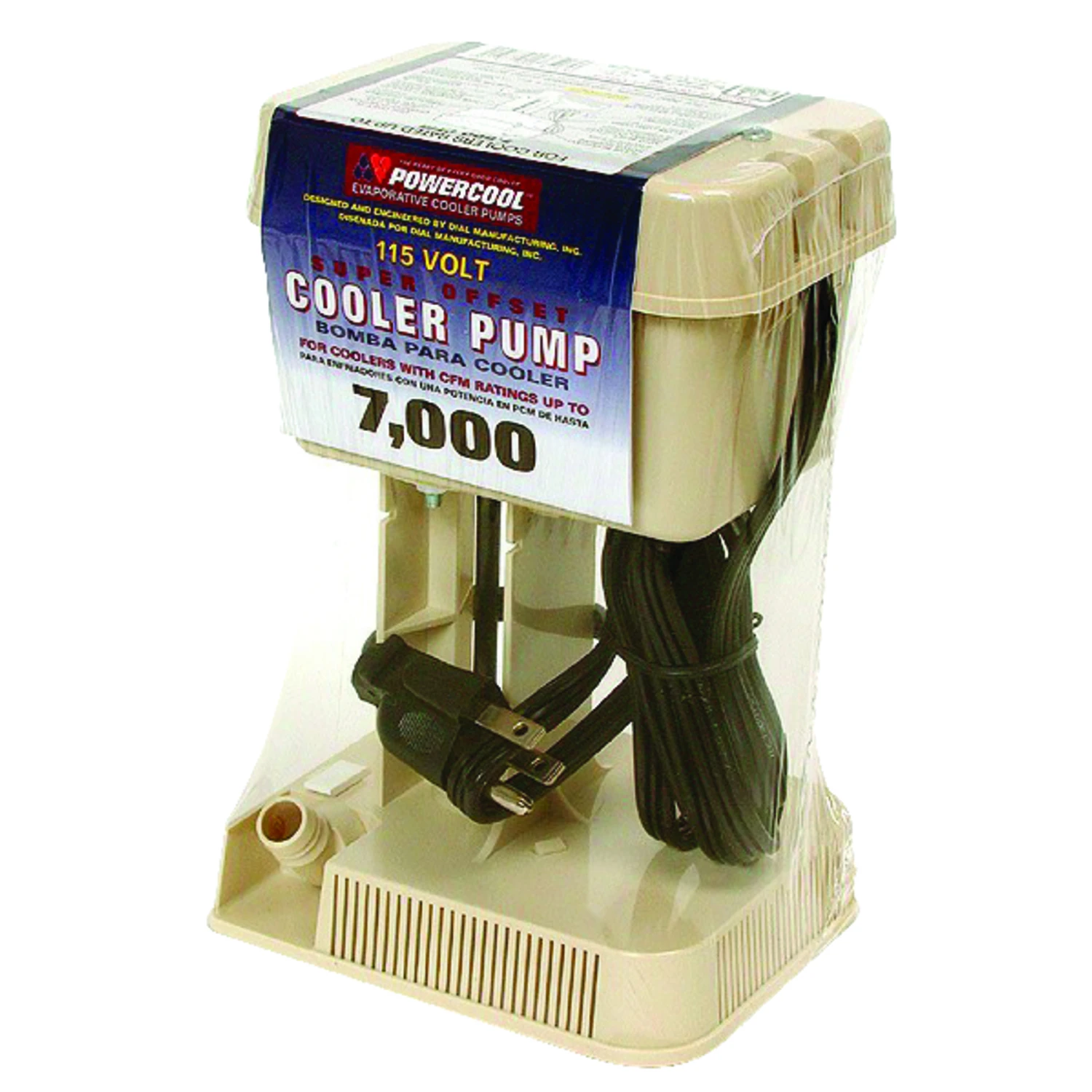 Dial 115v 7000 Cfm Evaporative Cooler Offset Pump Model 1075