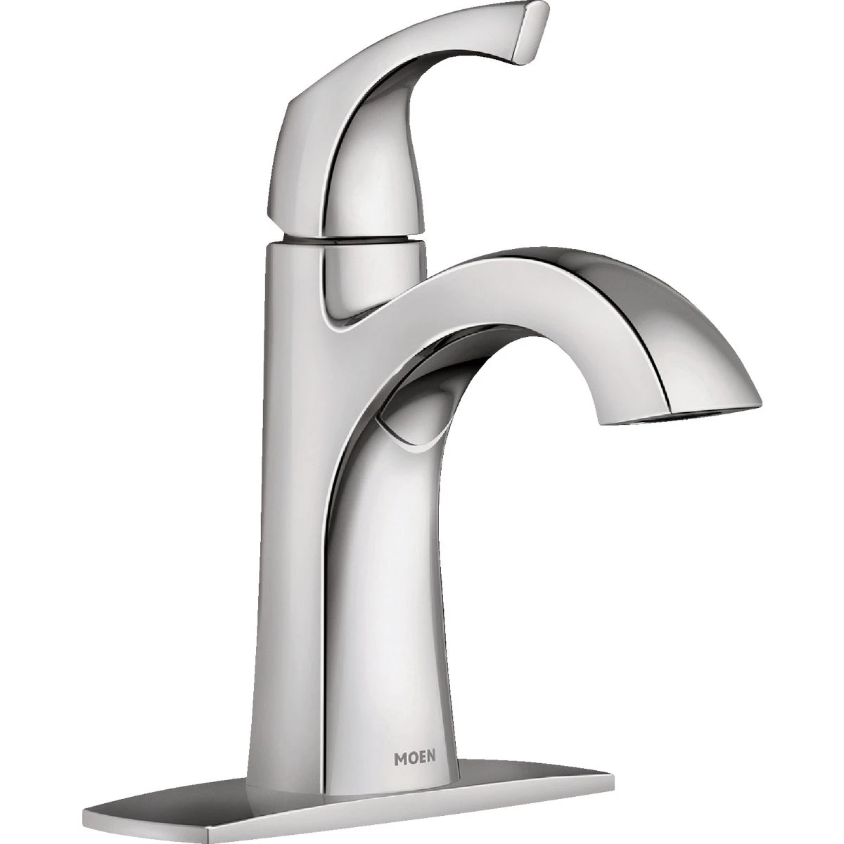 Moen Lindor Chrome Traditional Single-Handle Bathroom Sink Faucet 4 in.