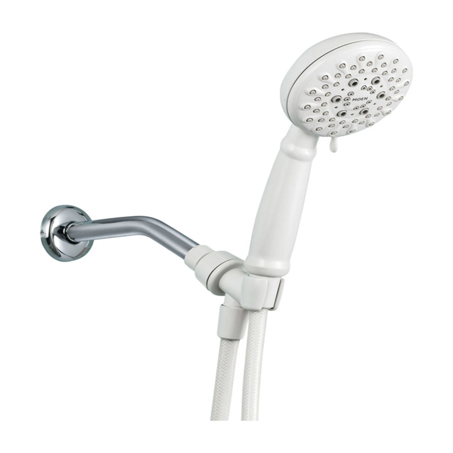 Handheld Showerhead with Five Spray Functions, White Finish