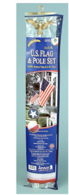 #011430r 3 X 5 Ft Nylon Deluxe U.s. Flag Kit - Durable And Weather Resistant