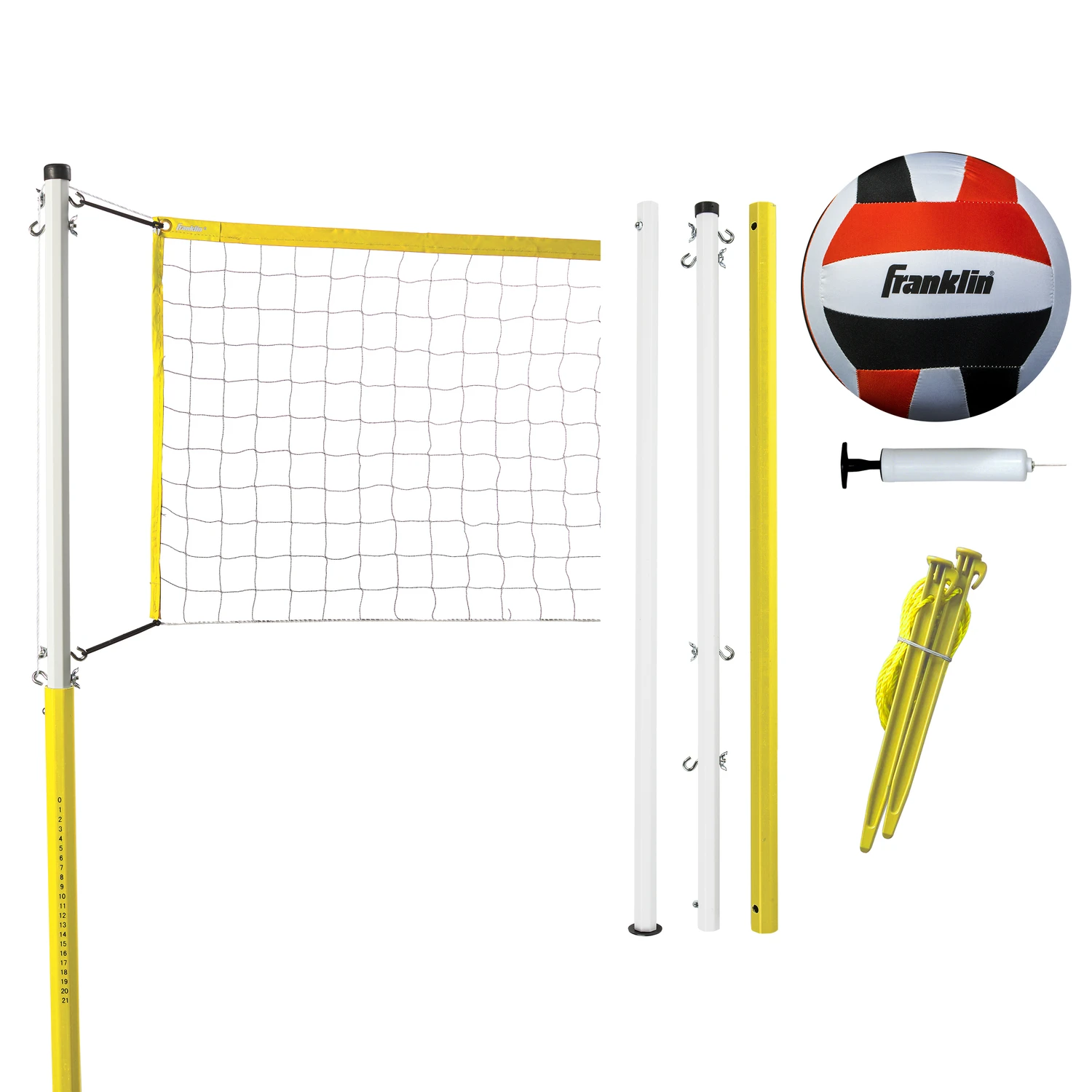 Sports Family Volleyball Set With Adjustable Net, Pump, And Carry Bag