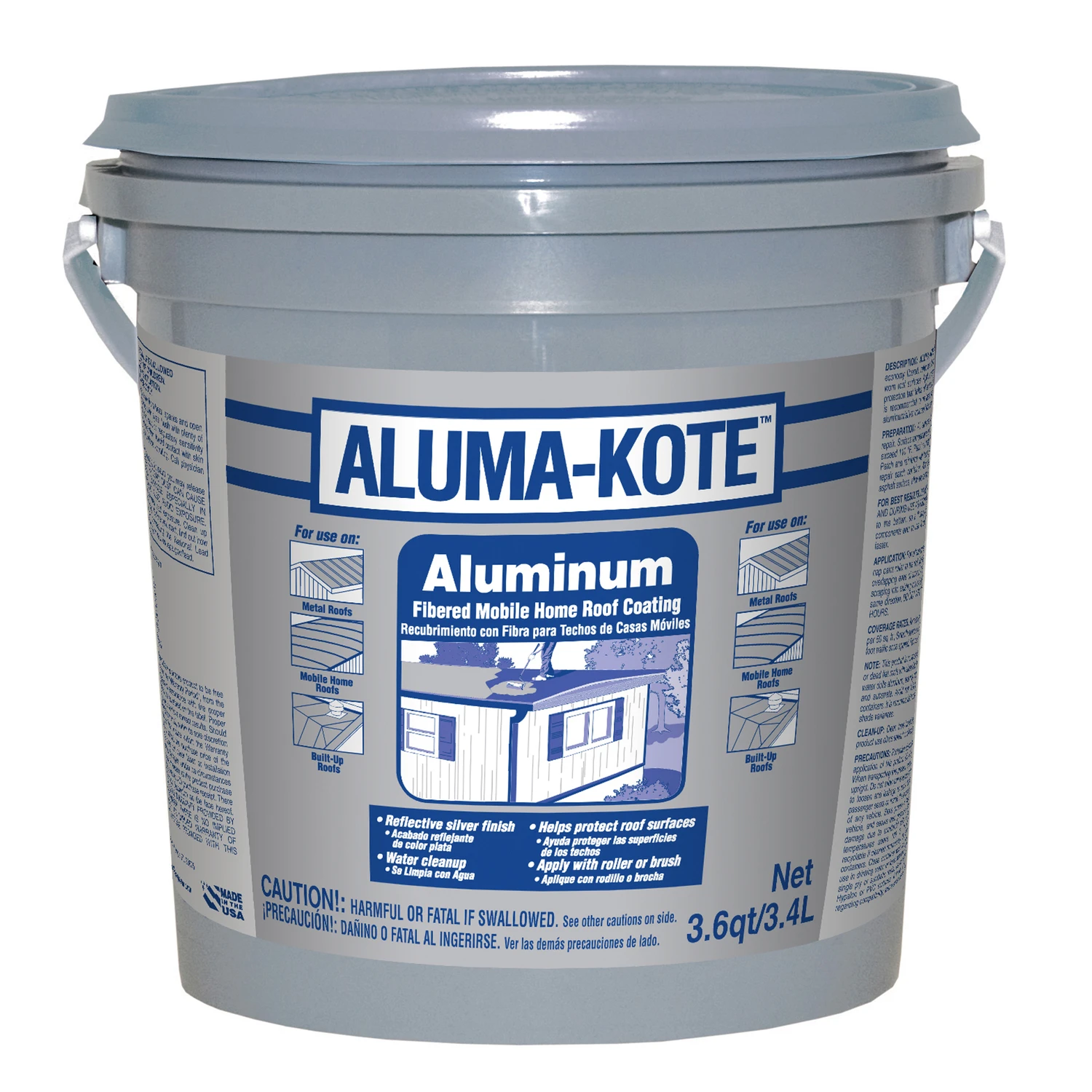 Aluma-kote 1 Gallon Fibered Aluminum Mobile Home Roof Coating