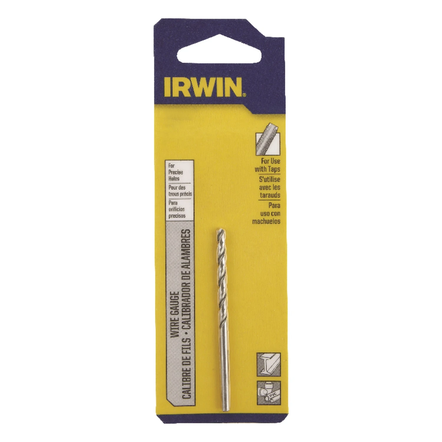 #56 High Speed Steel Wire Gauge Drill Bit 1-3/4 In. L Straight Shank 1 Pk