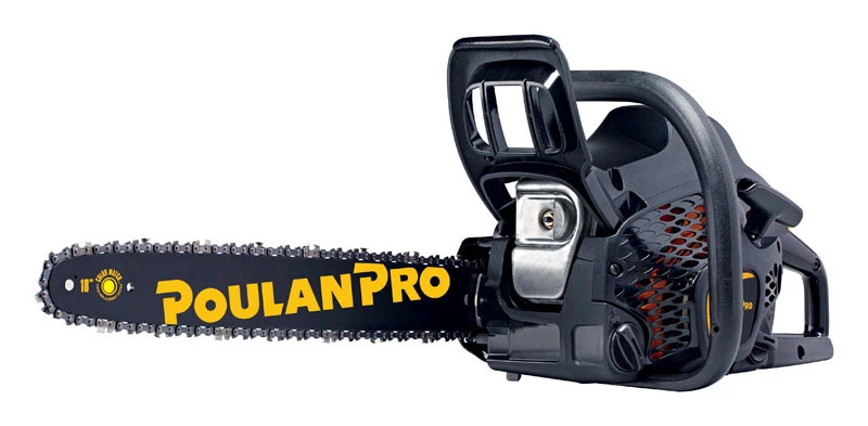 Gas Chainsaw with 42 Cubic Centimeter Two-Cycle Engine and 18 Inch Bar