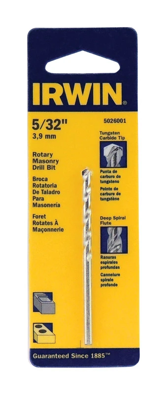 Masonry Drill Bit 5/32 Inch Diameter by 3 Inch Length