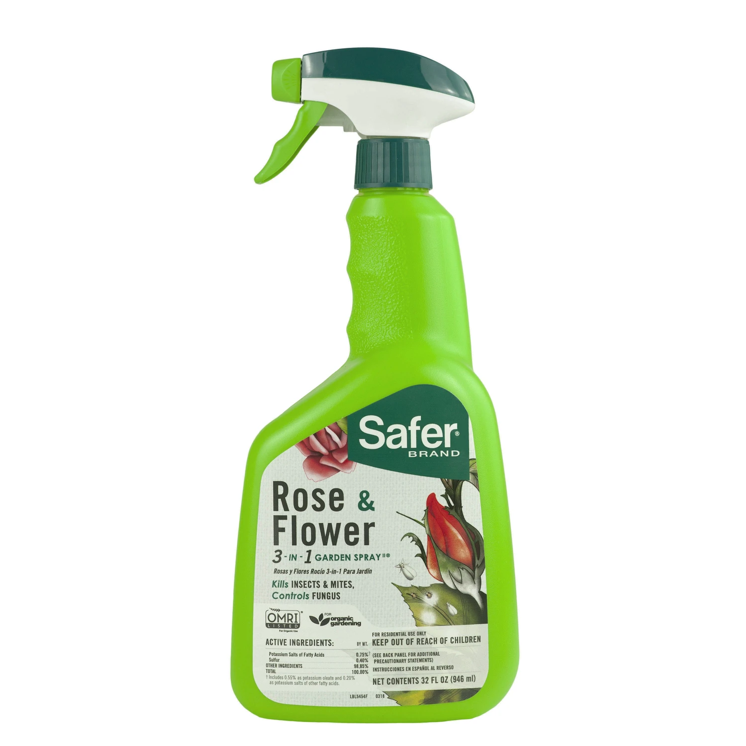 Organic Liquid 3-in-1 Rose And Flower Garden Spray 32 Oz