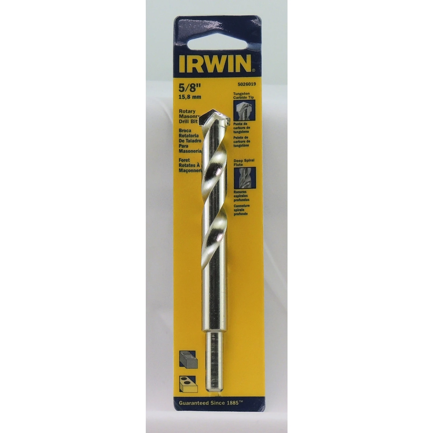5/8 In. X 6 In. Tungsten Carbide Tipped Rotary Masonry Drill Bit