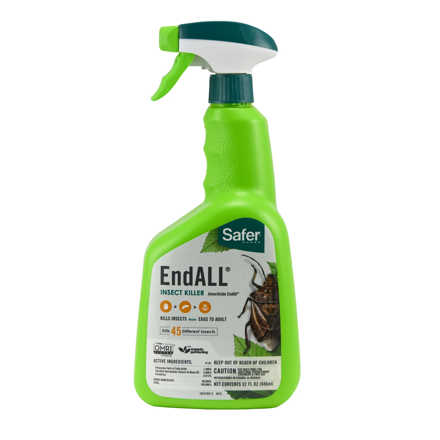 Organic End All Insect Killer, 32 Ounce Bottle, Natural Formula