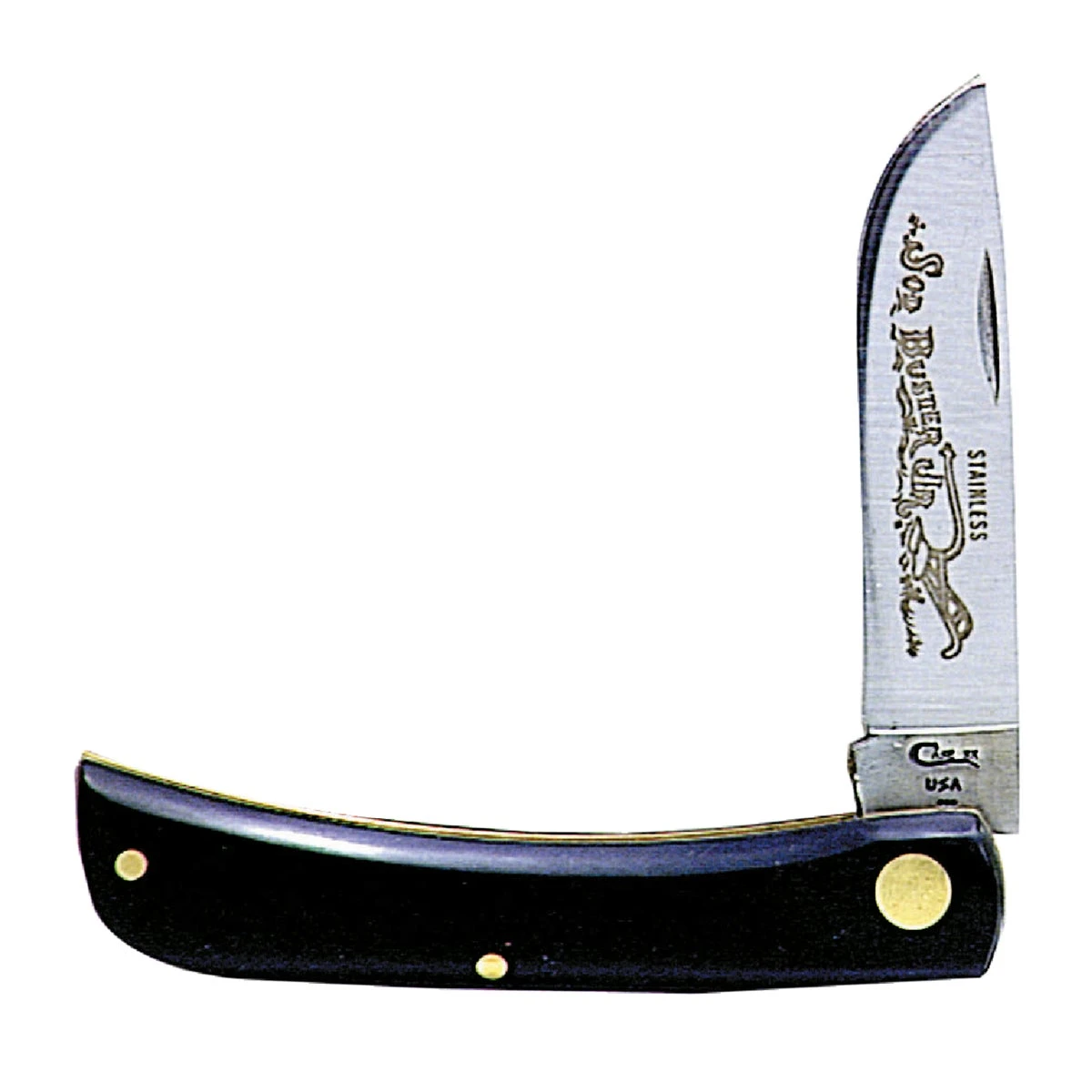Sod Buster Jr. 3.63 In. Folding Knife With Black Synthetic Handle