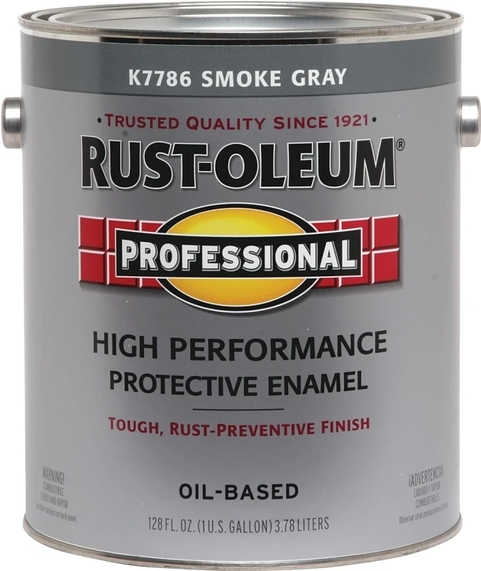 Professional Oil-based Gloss Smoke Gray Enamel Paint, 1 Gallon