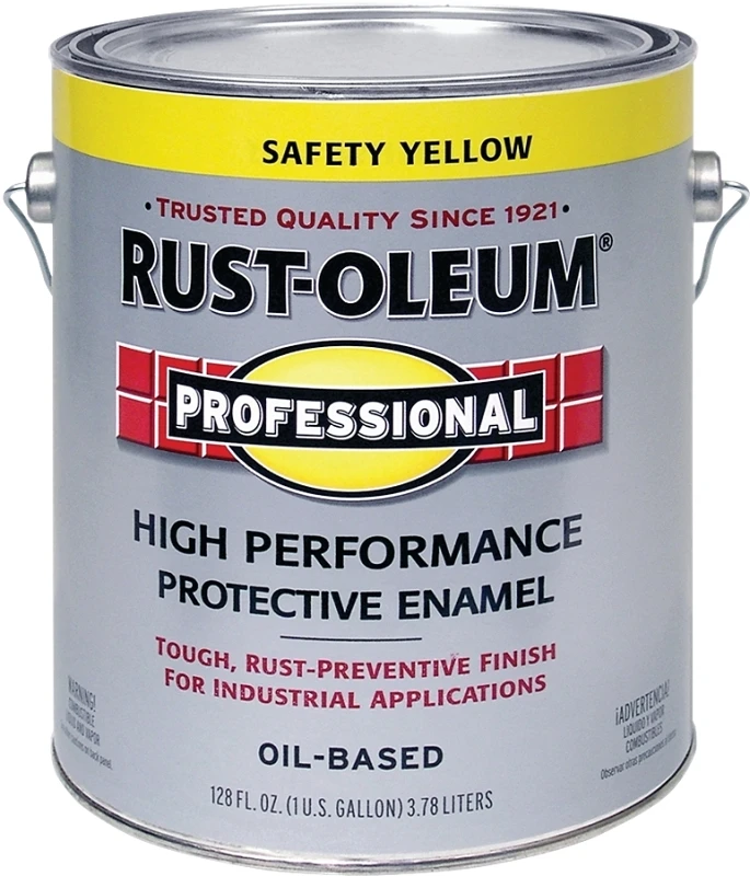 Professional Safety Yellow Enamel Paint, VOC-Compliant, 1 Gallon