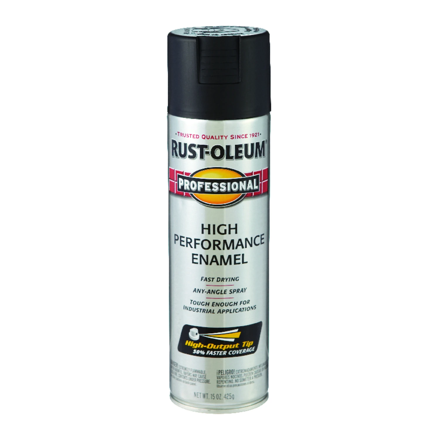 Professional Fast Dry 15 Oz. Flat Black High Performance Enamel Spray Paint