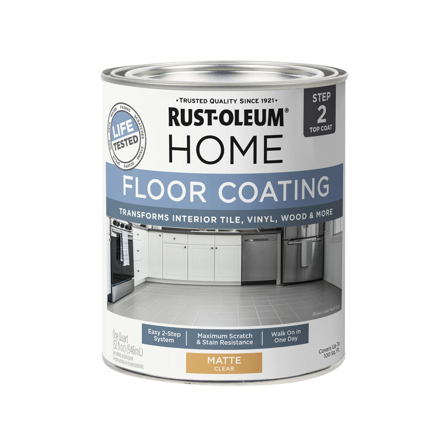 Home Matte Clear Water-based Floor Coating Step 2 1 Quart