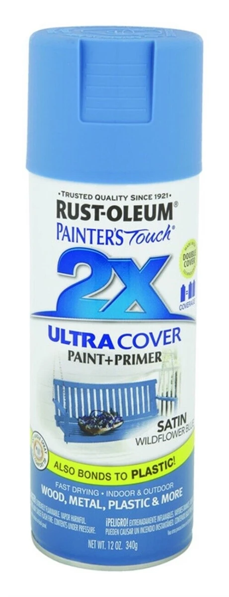 Painter's Touch 2X Satin Wildflower Blue Spray Paint 12 Ounce Can