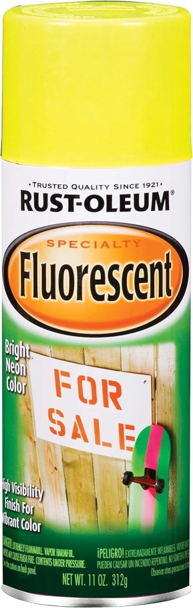 Specialty Fluorescent Yellow Spray Paint, 11 Ounce Can
