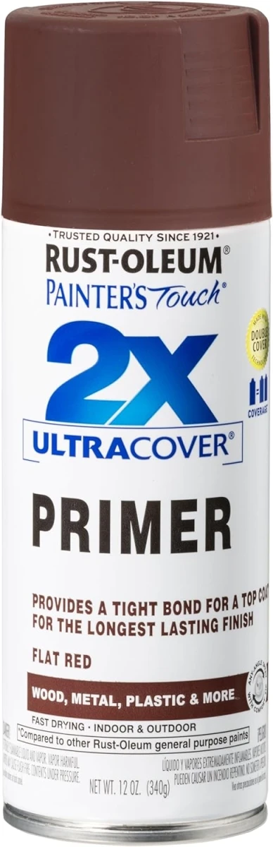Painter's Touch 2x Ultra Cover Flat Red Spray Paint Primer 12 Oz