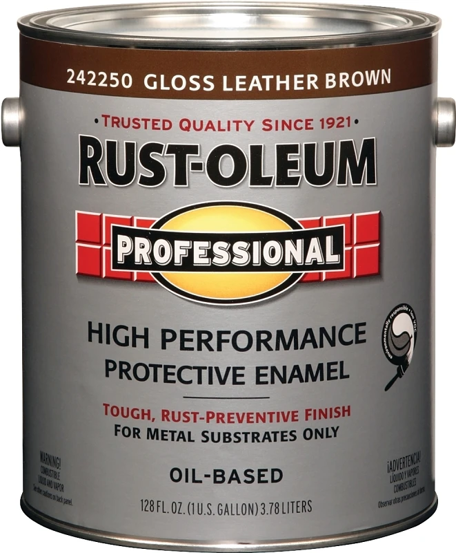 Professional Leather Brown Gloss Enamel Paint, 1 Gallon