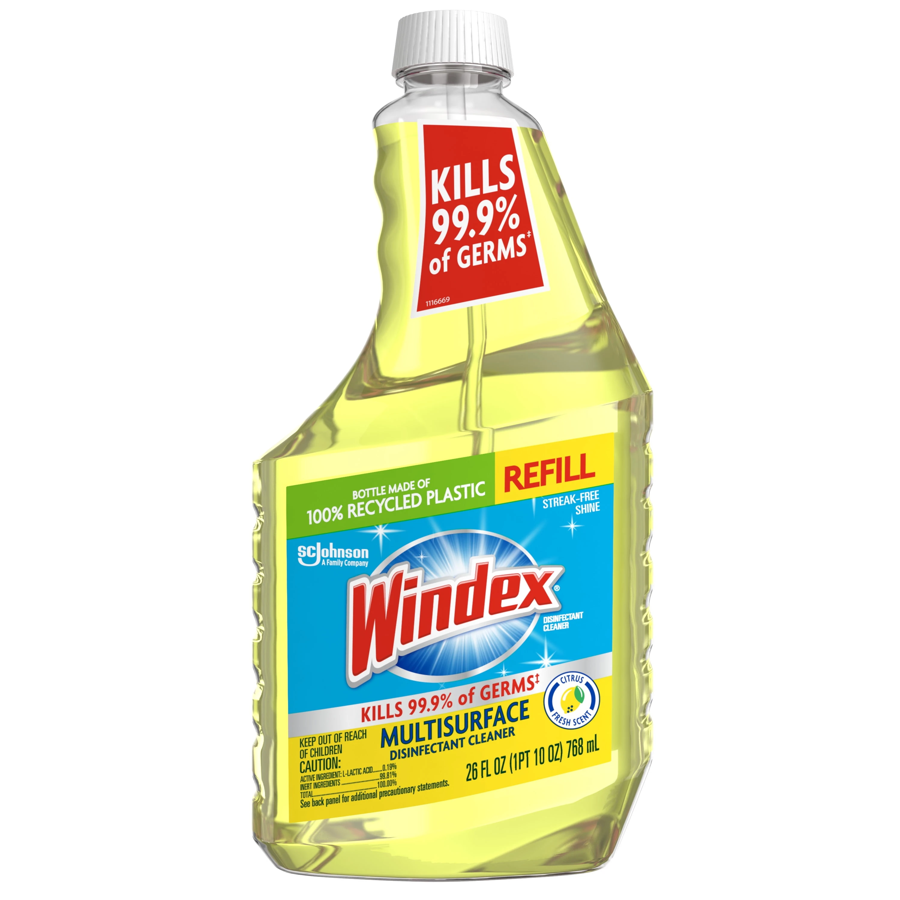 Windex Citrus Scent Multi-Surface Cleaner Refill 26 oz Liquid