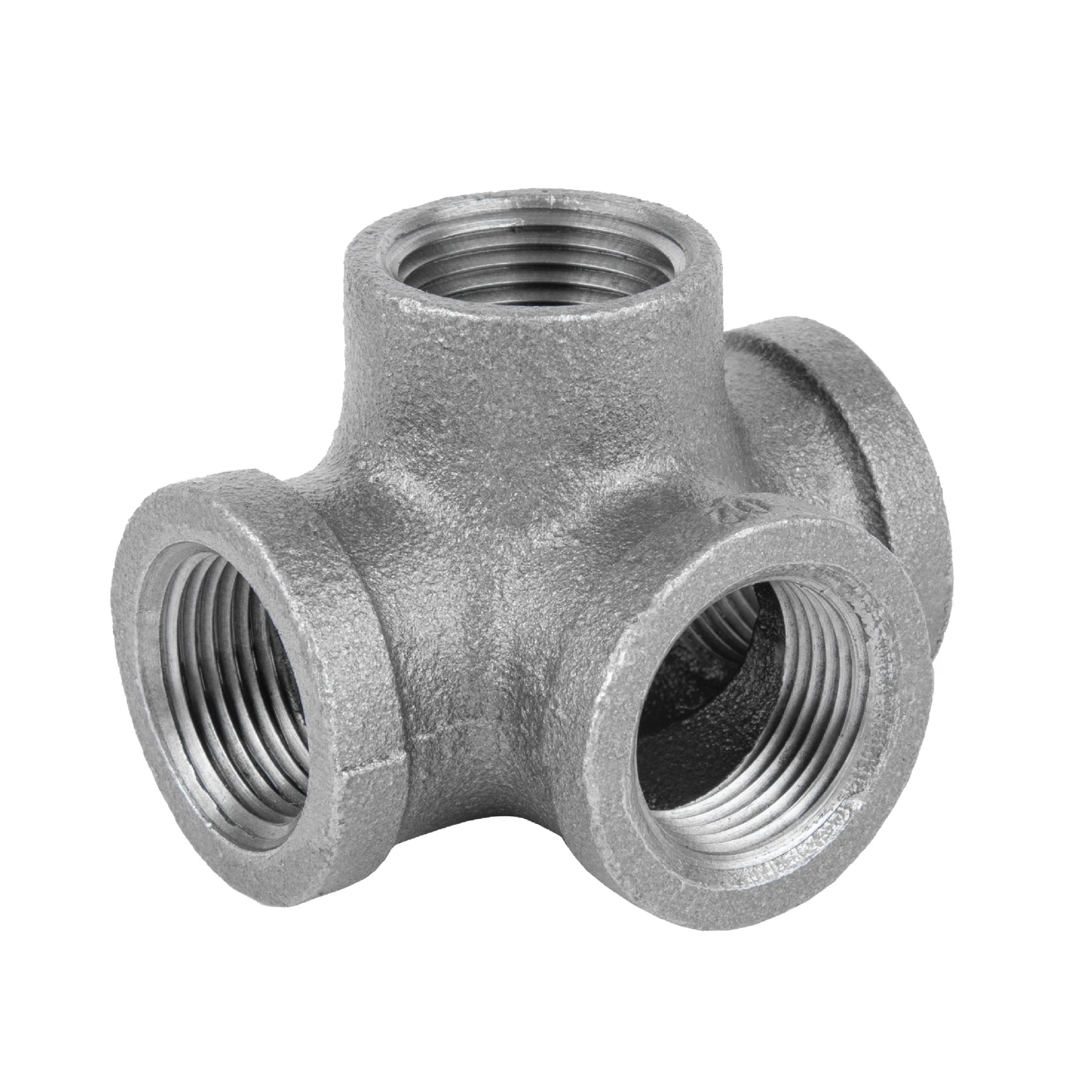 Black Steel Pipe Side Outlet Tee, 1/2 Inch, Durable Plumbing Fitting
