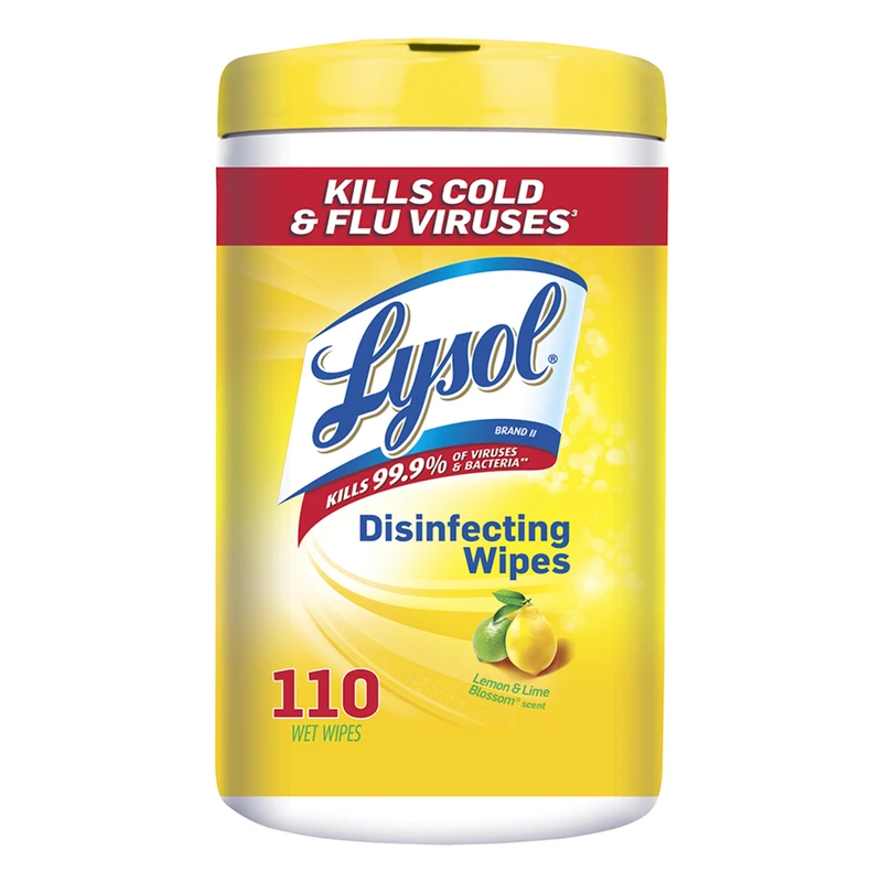 Lysol Lemon & Lime Blossom Scent Disinfecting Wipes 110 ct 1 PK