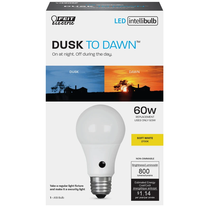 FEIT Electric Intellibulb A19 E26 (Medium) LED Bulb Soft White 60 Watt Equivalence 1 pk
