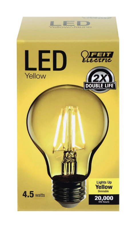 LED Light Bulb, Yellow Filament, 3.6-Watt