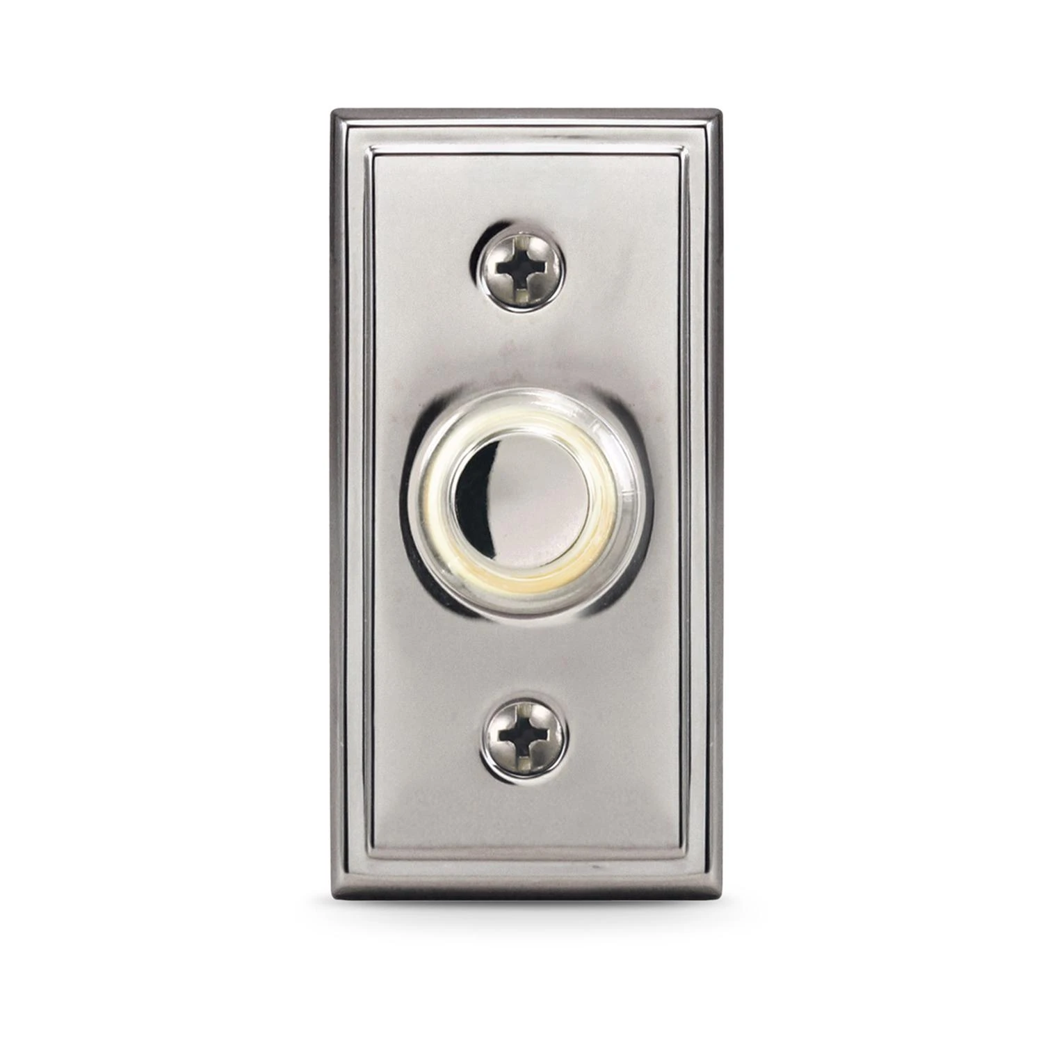 Sl-708-00 Wired Led Lighted Doorbell Push-button, Satin Nickel, Recessed Mount