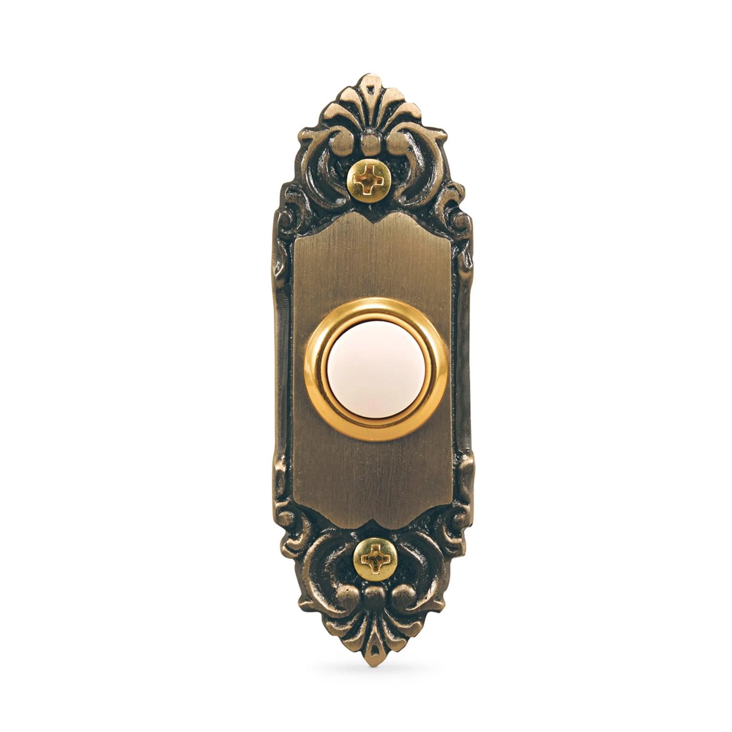 Wired Recess Mount Push Button Doorbell - Hammered Black Finish