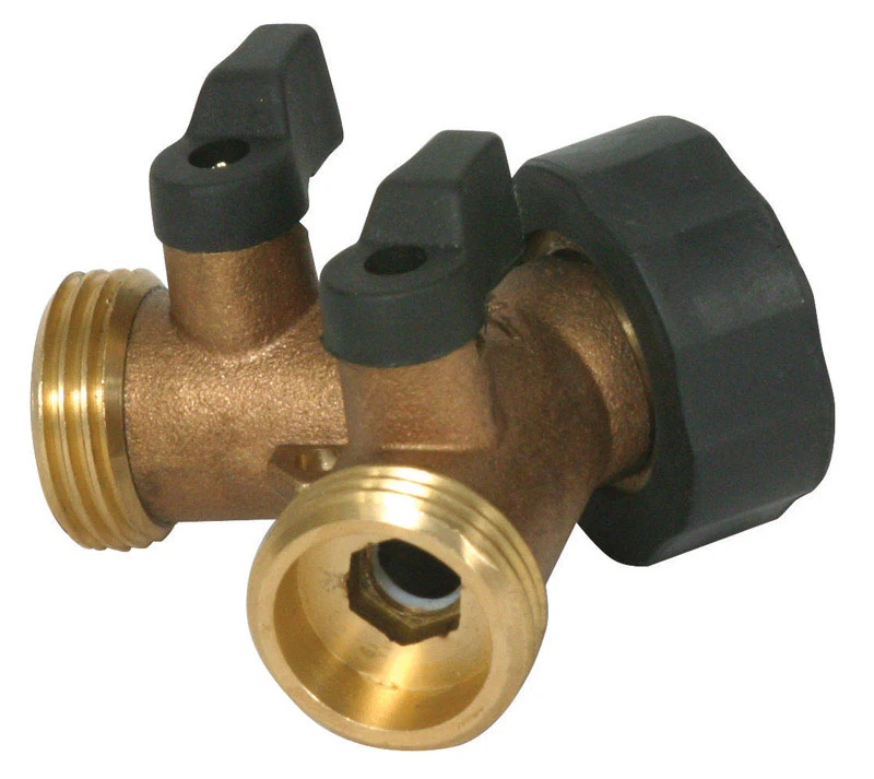 Brass 45 Degree Rv Shut Off Valve With Easy Grip Handles