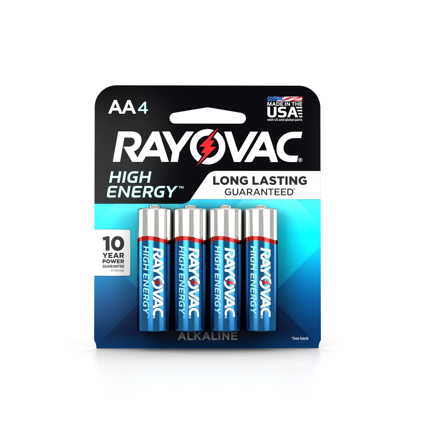 High Energy AA (Double A) Alkaline Batteries, 4-Pk.