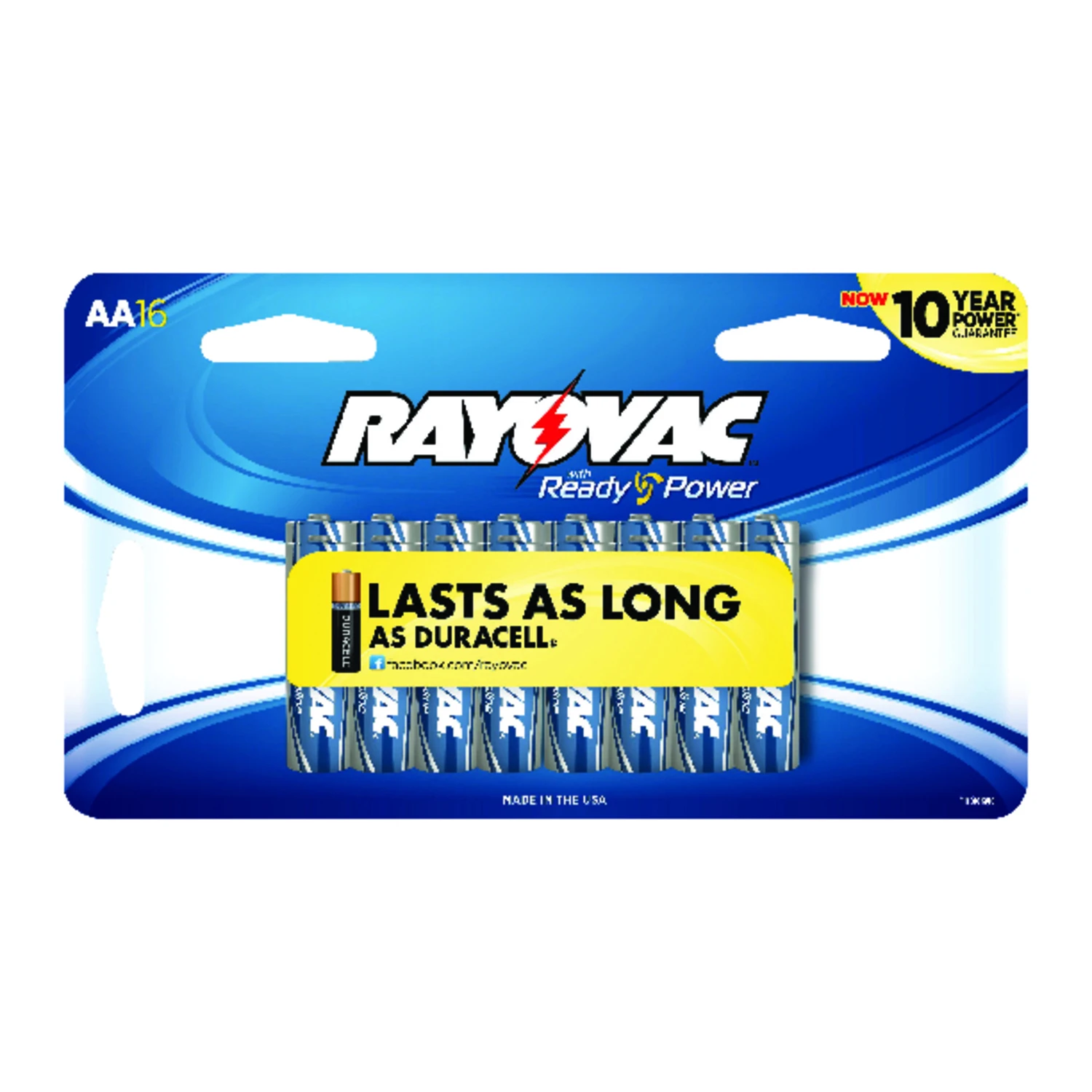 High Energy AA (Double A) Alkaline Batteries, 16 Pack