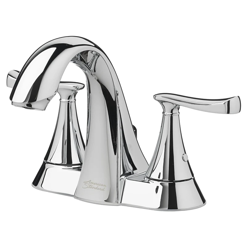Chatfield Bathroom Faucet with Two Handles in Polished Brass Finish