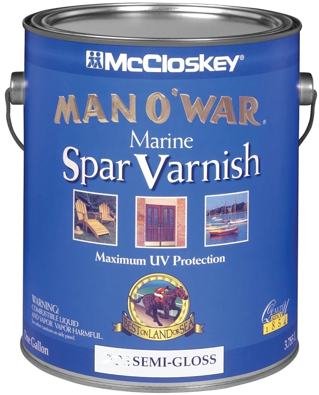Man O'War Marine Spar Varnish Semi-Gloss Finish 1 Gallon Container