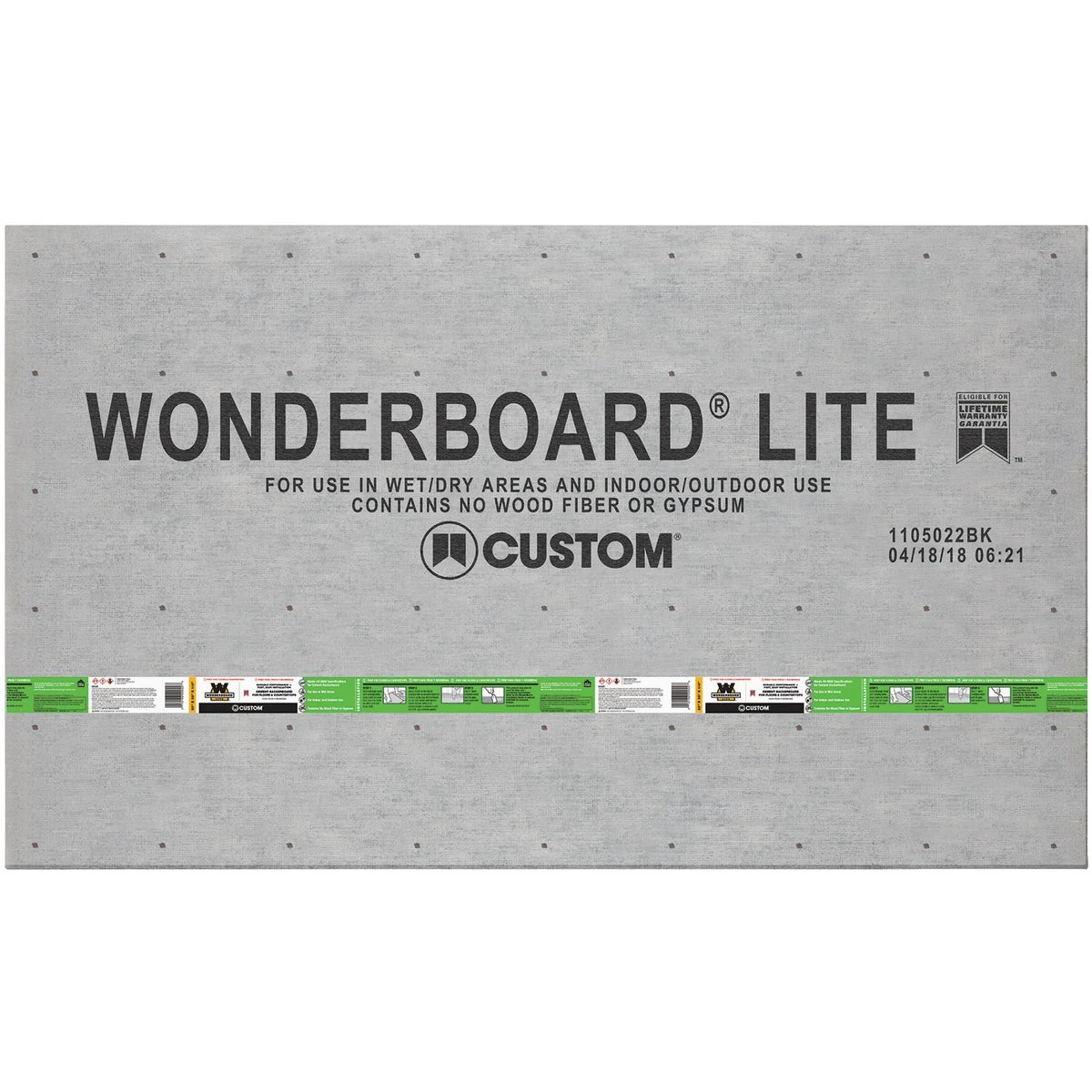 Wonderboard Lite, 3 x 5-Ft. x 1/4-In.