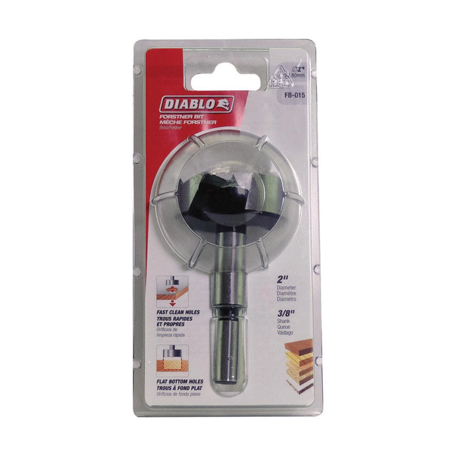 2 In. X 3-1/2 In. L High Speed Steel Forstner Drill Bit Round Shank