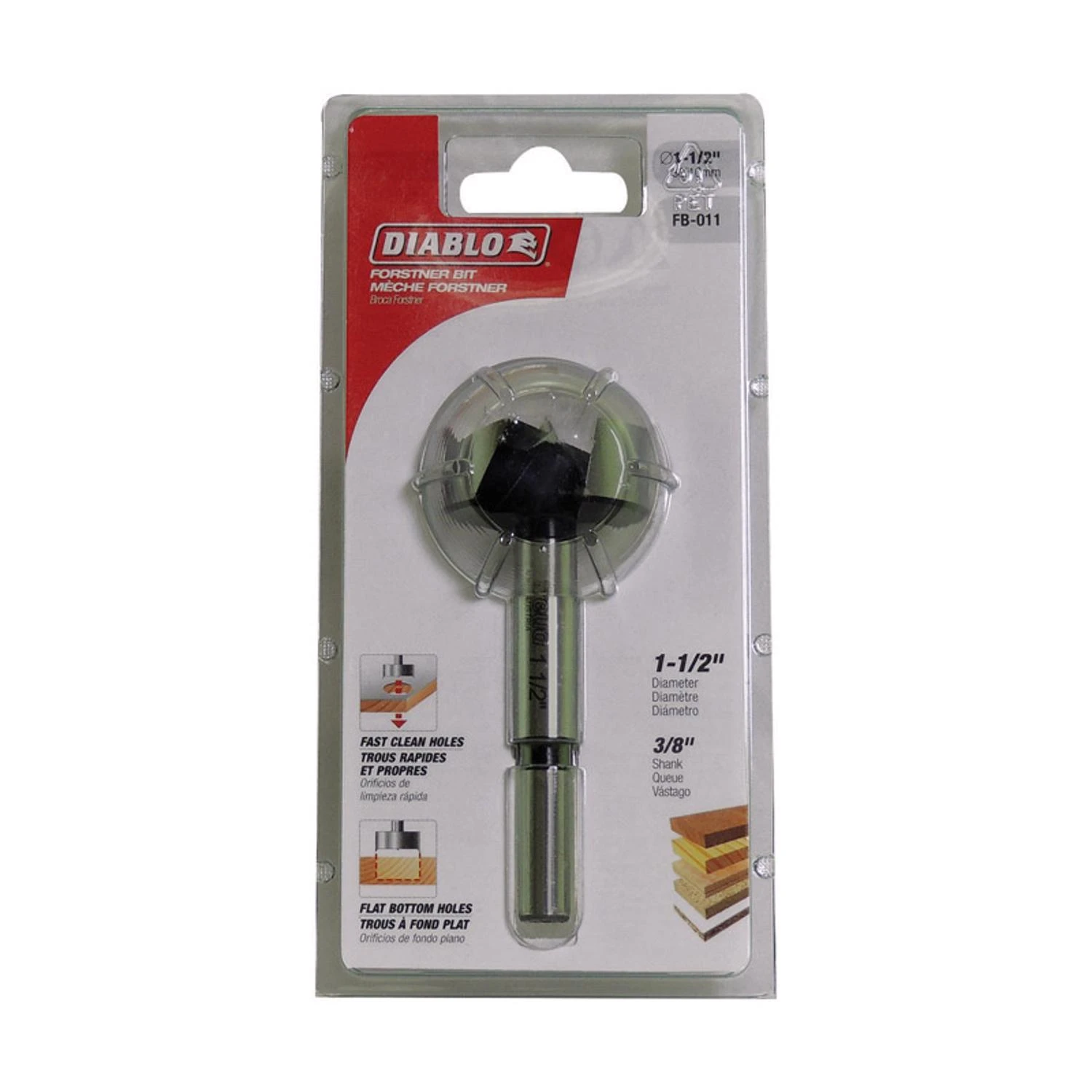 1-1/2 In. X 3-1/2 In. High Speed Steel Forstner Drill Bit Round Shank